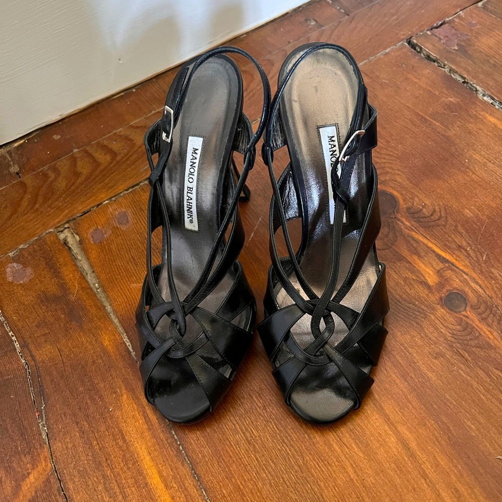 Manolo Blahnick Open-Toe Heels